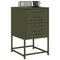 vidaXL Bedside Cabinets 2 pcs Olive Green 36x39x60.5 cm Steel