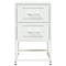 vidaXL Bedside Cabinet White 36x39x60.5 cm Steel