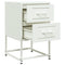 vidaXL Bedside Cabinet White 36x39x60.5 cm Steel