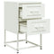 vidaXL Bedside Cabinets 2 pcs White 36x39x60.5 cm Steel