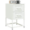 vidaXL Bedside Cabinets 2 pcs White 36x39x60.5 cm Steel