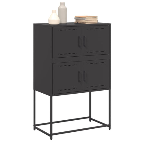 vidaXL Sideboard Black 68.5x38.5x107 cm Steel