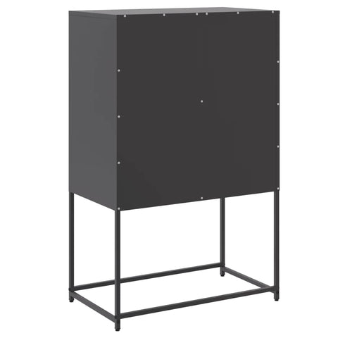 vidaXL Sideboard Black 68.5x38.5x107 cm Steel
