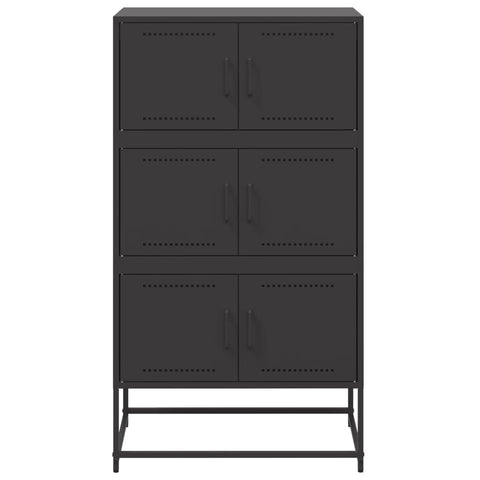 vidaXL Sideboard Black 68.5x38.5x123.5 cm Steel