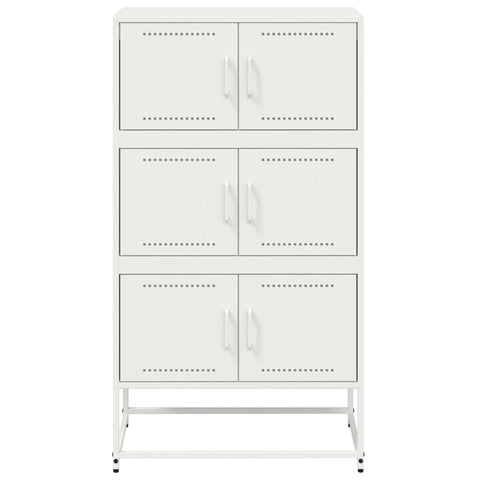 vidaXL Sideboard White 68.5x38.5x123.5 cm Steel