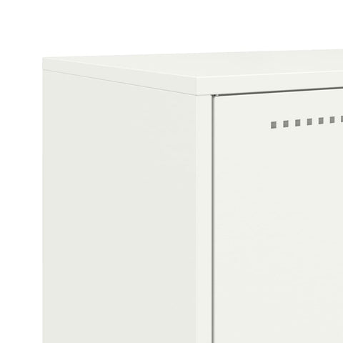 vidaXL Sideboard White 68.5x38.5x123.5 cm Steel