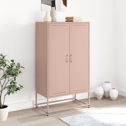 vidaXL Highboard Pink 68.5x38.5x123.5 cm Steel