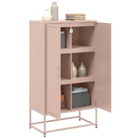 vidaXL Highboard Pink 68.5x38.5x123.5 cm Steel