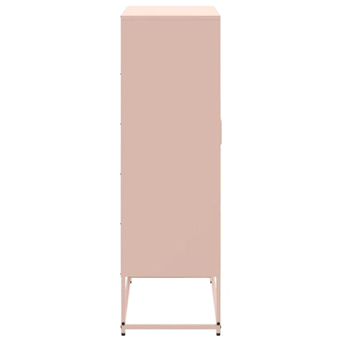 vidaXL Highboard Pink 68.5x38.5x123.5 cm Steel