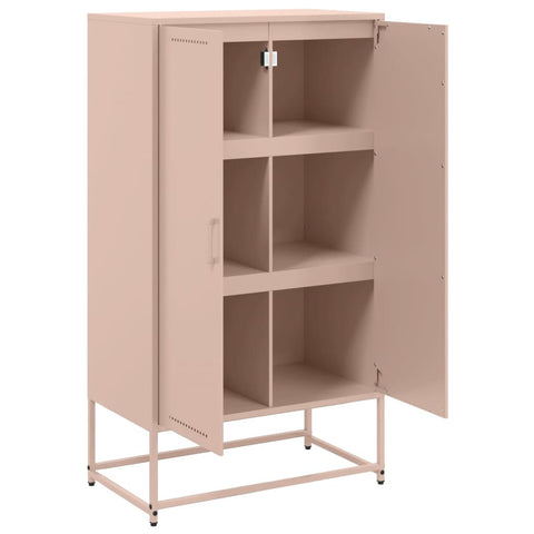 vidaXL Highboard Pink 68.5x38.5x123.5 cm Steel