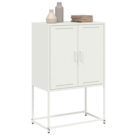 vidaXL Highboard White 68.5x38.5x107 cm Steel