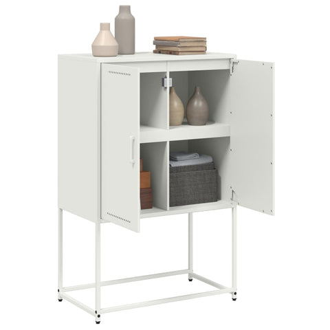 vidaXL Highboard White 68.5x38.5x107 cm Steel