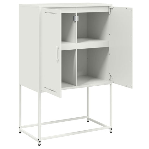 vidaXL Highboard White 68.5x38.5x107 cm Steel
