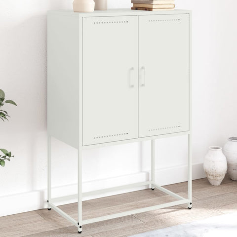 vidaXL Highboard White 68.5x38.5x107 cm Steel