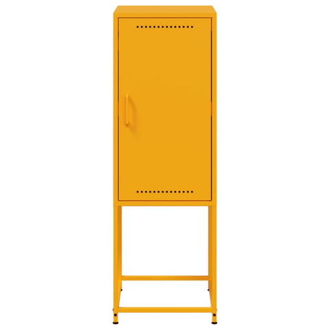 vidaXL Highboard Mustard Yellow 36x39x107 cm Steel