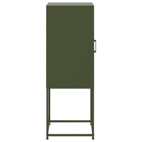 vidaXL Highboard Olive Green 36x39x107 cm Steel