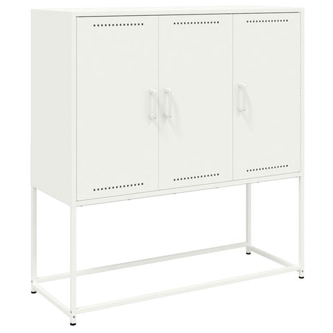 vidaXL Highboard White 100.5x39x107 cm Steel