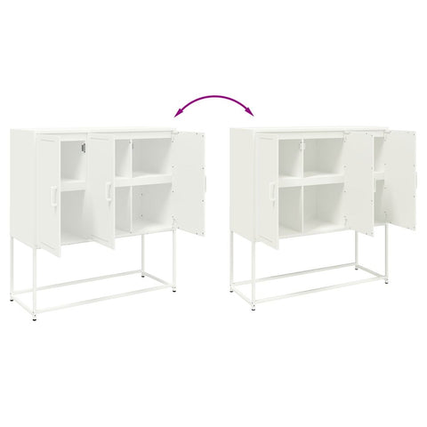 vidaXL Highboard White 100.5x39x107 cm Steel