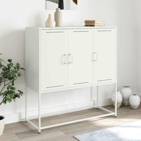 vidaXL Highboard White 100.5x39x107 cm Steel