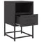 vidaXL Bedside Cabinets 2 pcs Black 36x39x60.5 cm Steel