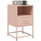 vidaXL Bedside Cabinets 2 pcs Pink 36x39x60.5 cm Steel