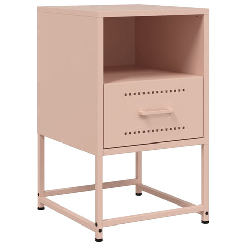 vidaXL Bedside Cabinets 2 pcs Pink 36x39x60.5 cm Steel