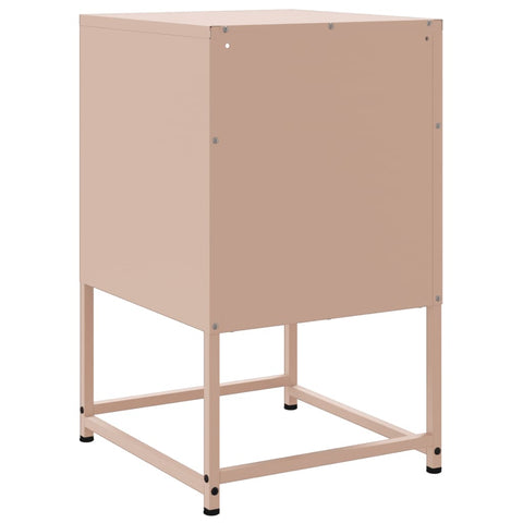 vidaXL Bedside Cabinets 2 pcs Pink 36x39x60.5 cm Steel