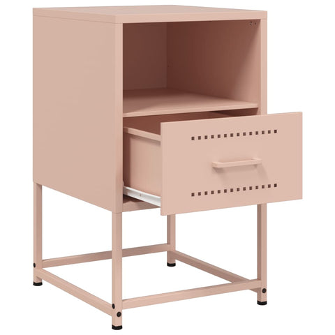 vidaXL Bedside Cabinets 2 pcs Pink 36x39x60.5 cm Steel