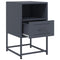 vidaXL Bedside Cabinet Anthracite 36x39x60.5 cm Steel