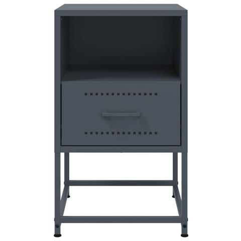 vidaXL Bedside Cabinets 2 pcs Anthracite 36x39x60.5 cm Steel