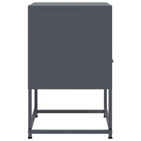 vidaXL Bedside Cabinets 2 pcs Anthracite 36x39x60.5 cm Steel