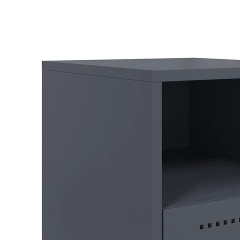 vidaXL Bedside Cabinets 2 pcs Anthracite 36x39x60.5 cm Steel