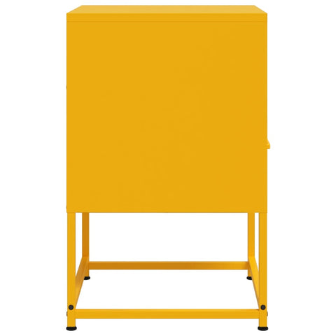 vidaXL Bedside Cabinets 2 pcs Mustard Yellow 36x39x60.5 cm Steel