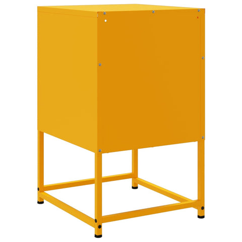 vidaXL Bedside Cabinets 2 pcs Mustard Yellow 36x39x60.5 cm Steel