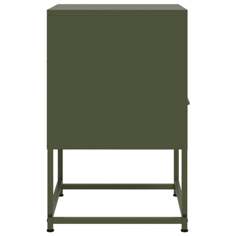 vidaXL Bedside Cabinets 2 pcs Olive Green 36x39x60.5 cm Steel