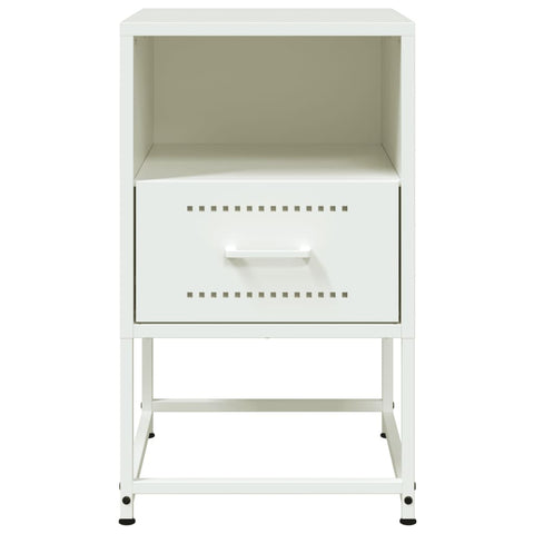 vidaXL Bedside Cabinets 2 pcs White 36x39x60.5 cm Steel