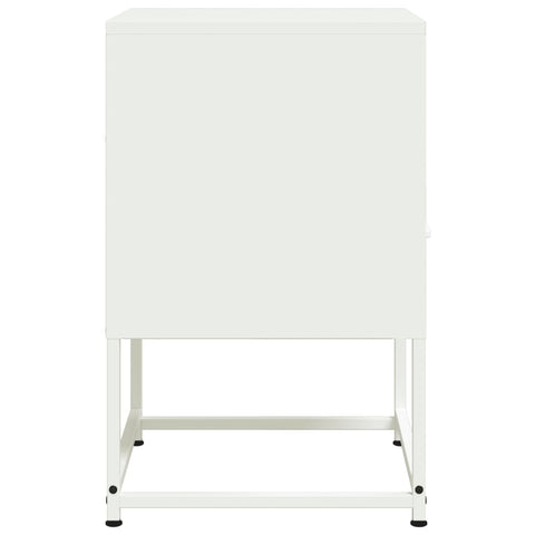 vidaXL Bedside Cabinets 2 pcs White 36x39x60.5 cm Steel