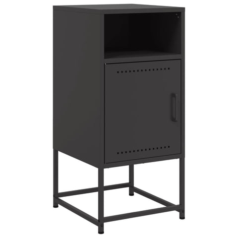 vidaXL Bedside Cabinets 2 pcs Black 36x39x78 cm Steel