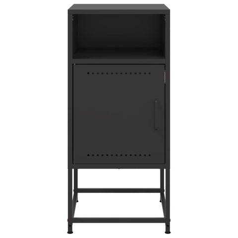 vidaXL Bedside Cabinets 2 pcs Black 36x39x78 cm Steel