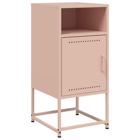 vidaXL Bedside Cabinets 2 pcs Pink 36x39x78 cm Steel