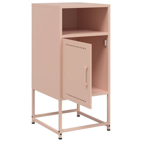 vidaXL Bedside Cabinets 2 pcs Pink 36x39x78 cm Steel
