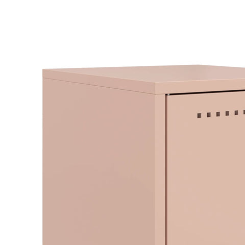 vidaXL Bedside Cabinets 2 pcs Pink 36x39x78 cm Steel
