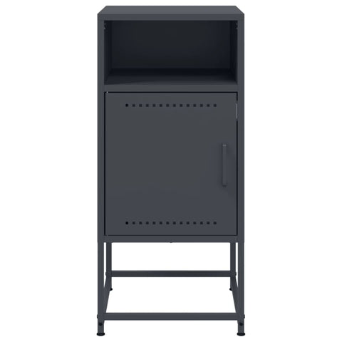 vidaXL Bedside Cabinet Anthracite 36x39x78 cm Steel