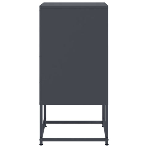 vidaXL Bedside Cabinet Anthracite 36x39x78 cm Steel