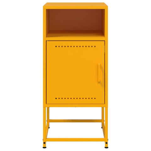 vidaXL Bedside Cabinets 2 pcs Mustard Yellow 36x39x78 cm Steel