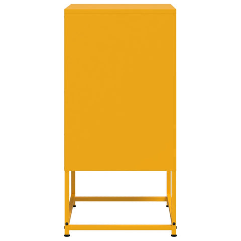 vidaXL Bedside Cabinets 2 pcs Mustard Yellow 36x39x78 cm Steel