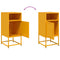 vidaXL Bedside Cabinets 2 pcs Mustard Yellow 36x39x78 cm Steel