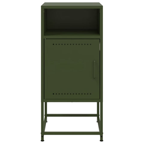 vidaXL Bedside Cabinets 2 pcs Olive Green 36x39x78 cm Steel