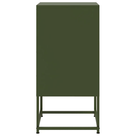 vidaXL Bedside Cabinets 2 pcs Olive Green 36x39x78 cm Steel