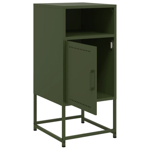 vidaXL Bedside Cabinets 2 pcs Olive Green 36x39x78 cm Steel